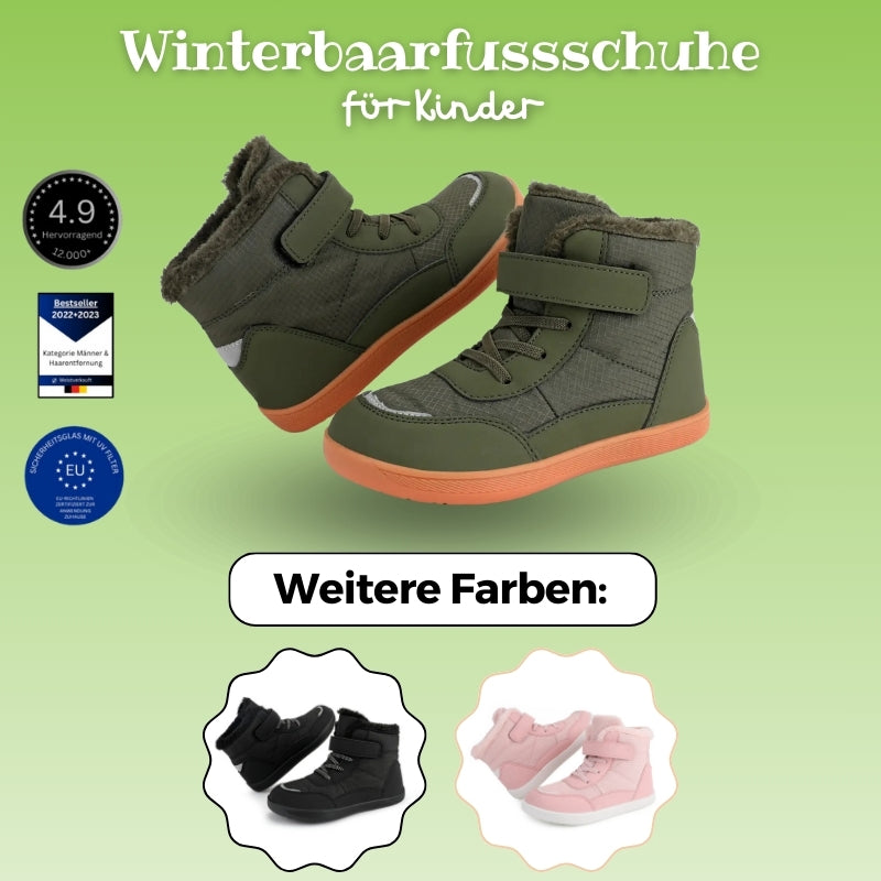 Naturpur - Wasserabweisende Kinder-Barfussschuhe (3-15 Jahre)