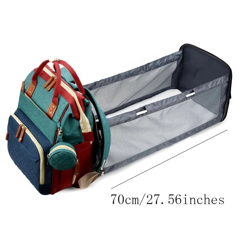 2in1 Baby Rucksack mit integriertem Wickelbett