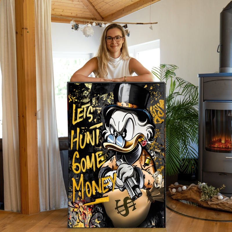 Wandbild - Dagobert Duck "hunt some money"