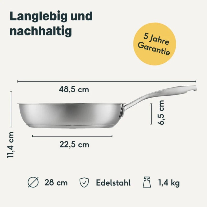 Edelstahlpfanne Ø 28 cm